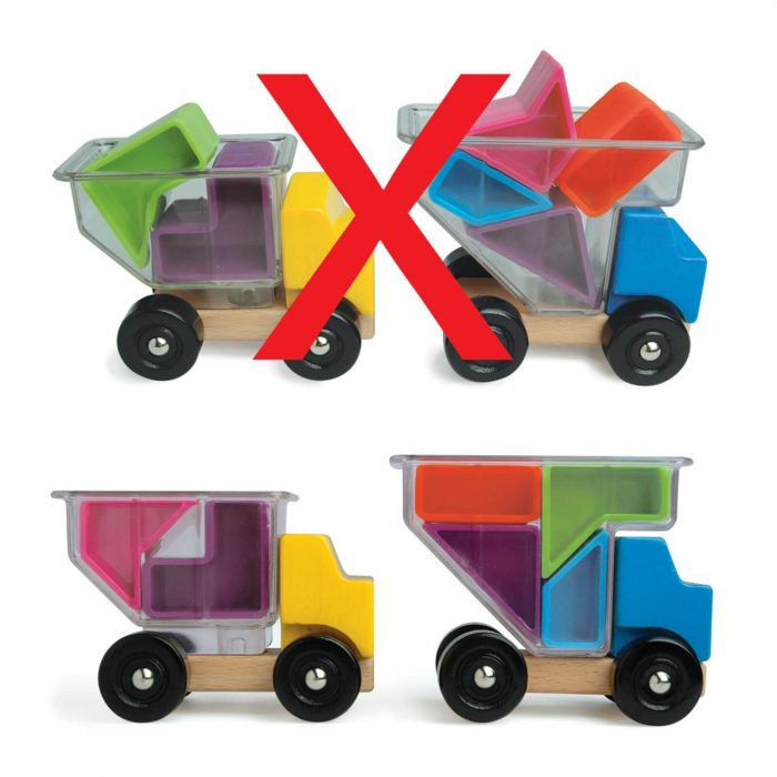 Joc de logica tetris din lemn ⭐ Cuburi de Construit Camion. [9]