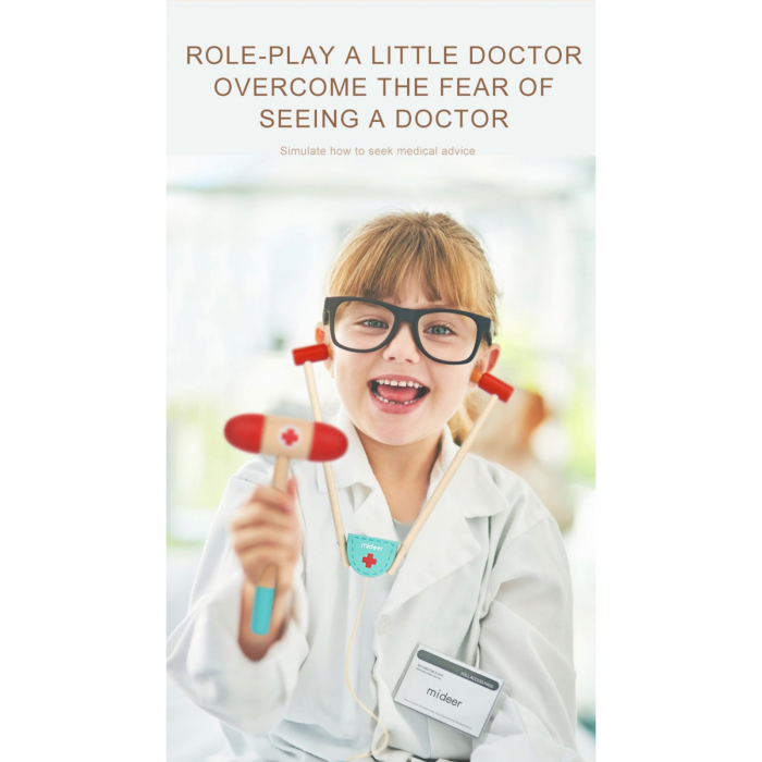 Trusa medicala de jucarie ⭐ set doctor din lemn. [5]