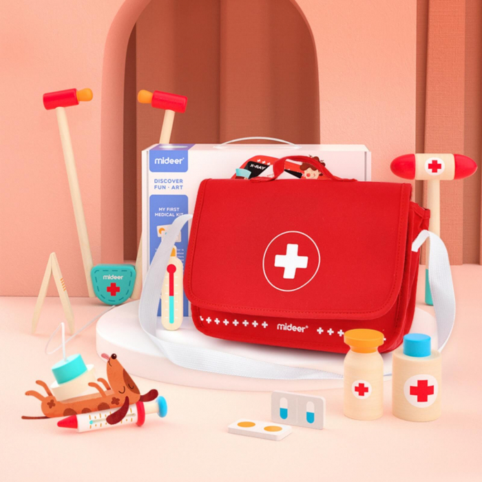 Trusa medicala de jucarie ⭐ set doctor din lemn. [8]