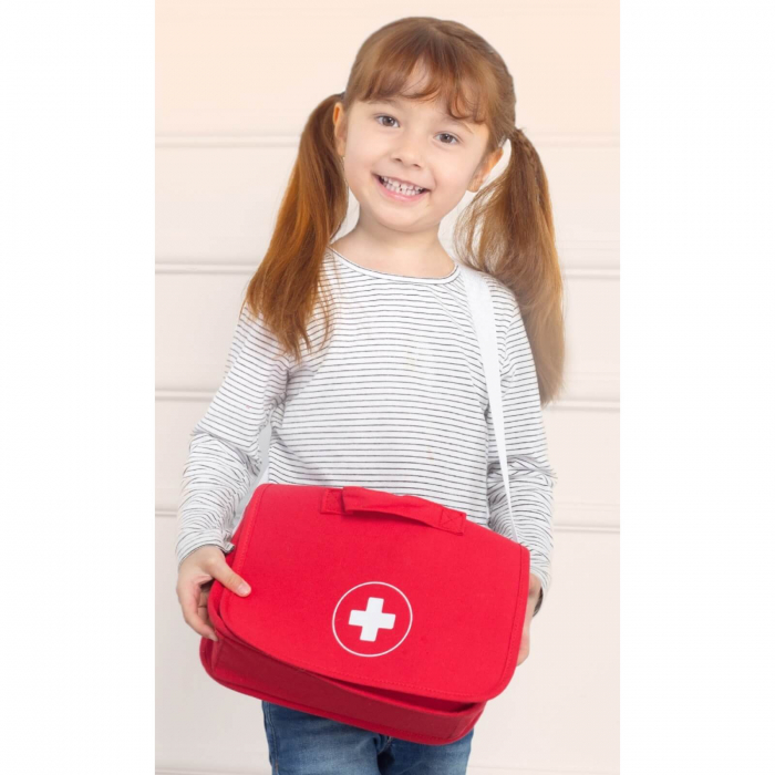 Trusa medicala de jucarie ⭐ set doctor din lemn. [4]