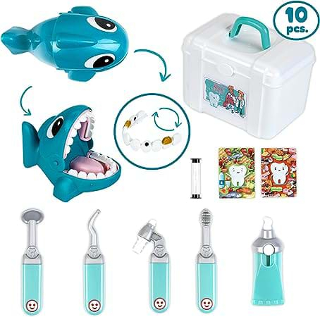 Trusa de Dentist cu Accesorii, 10 piese, Joc de Rol Copii [4]