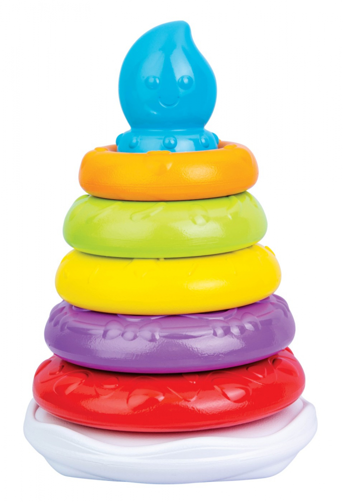 Turn cu cercuri colorate in forma de tort pentru bebelusi, winfun, varsta de la 6 luni la 3 ani [2]