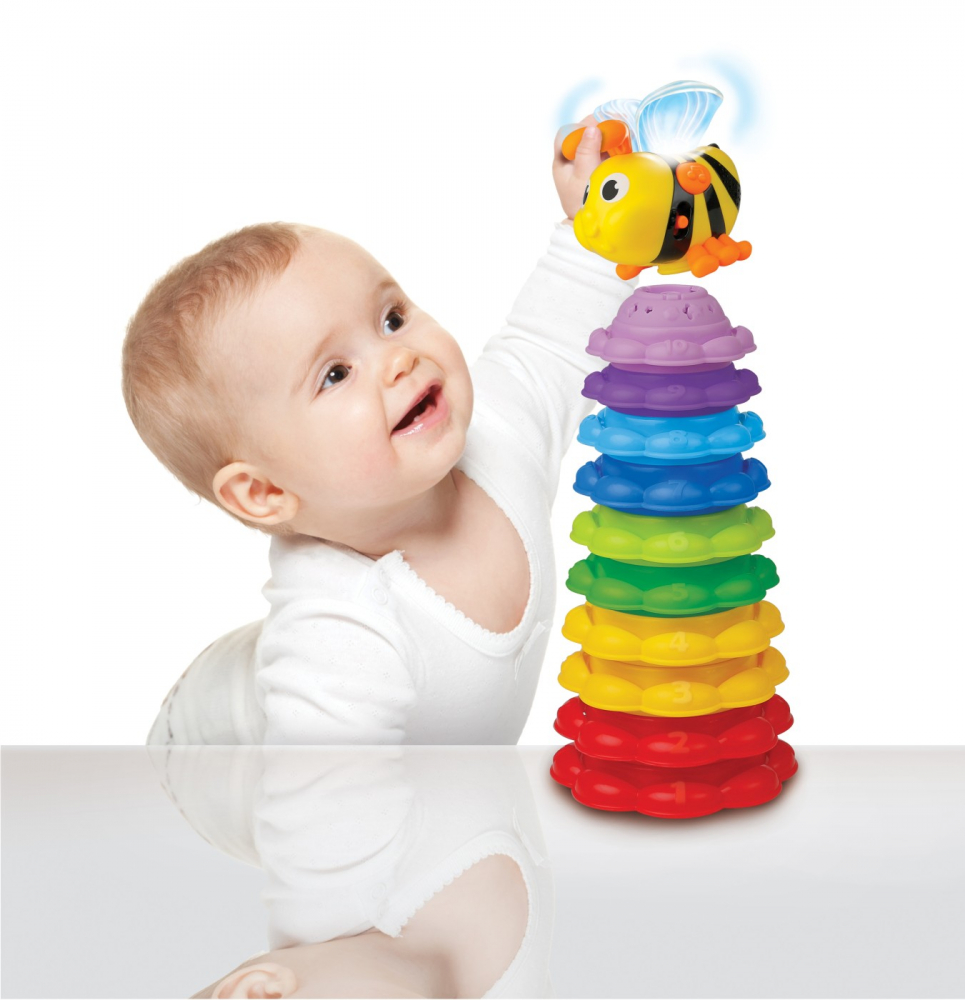Turn pentru stivuire albinuta pentru bebelusi, winfun, varsta de la 6 luni la 3 ani [3]