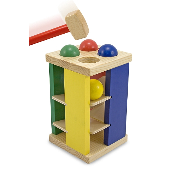 Turnul din lemn cu ciocan si bile Melissa and Doug [1]