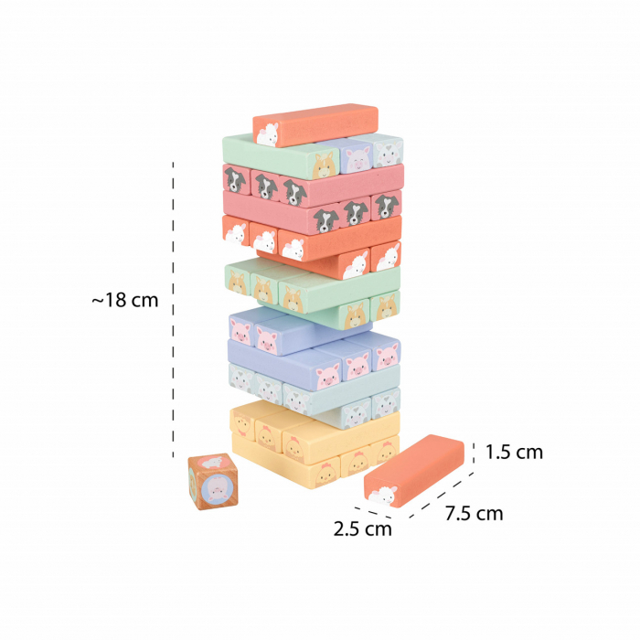 Jenga, Turnul instabil cu animale de ferma, Orange Tree Toys, varsta 3 - 6 ani, Baiat, Fata [5]