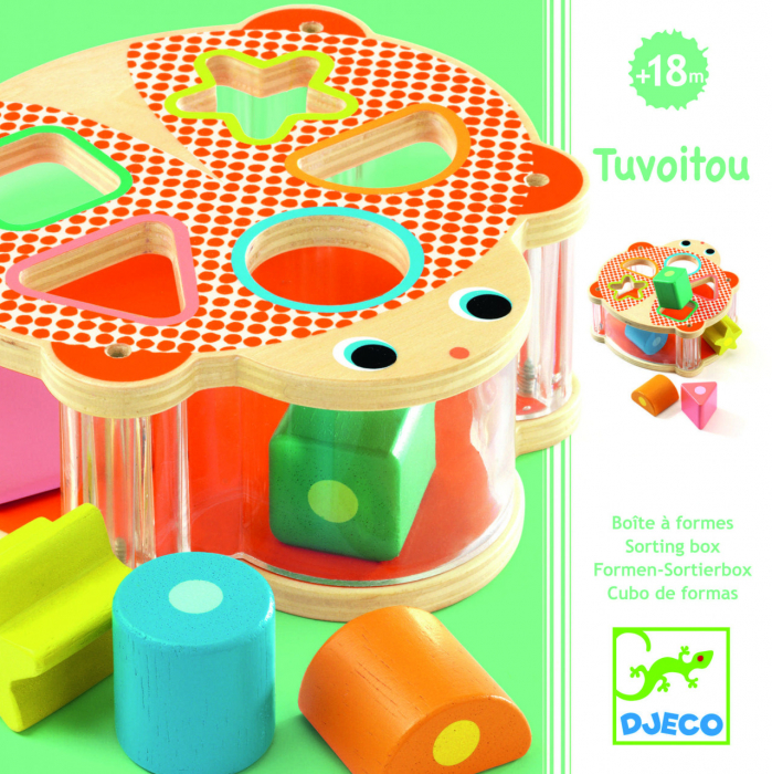 Tuvoitou - Cutia formelor, Joc de sortat din lemn, Djeco [2]