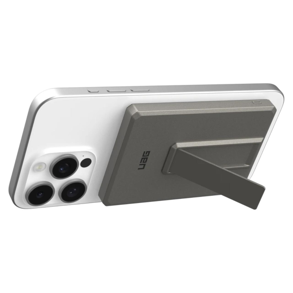 UAG Acumulator extern Slim Magnetic 5.000mAh, 20W, cablu Type-C, Wireless, cu stand,Titanium [5]
