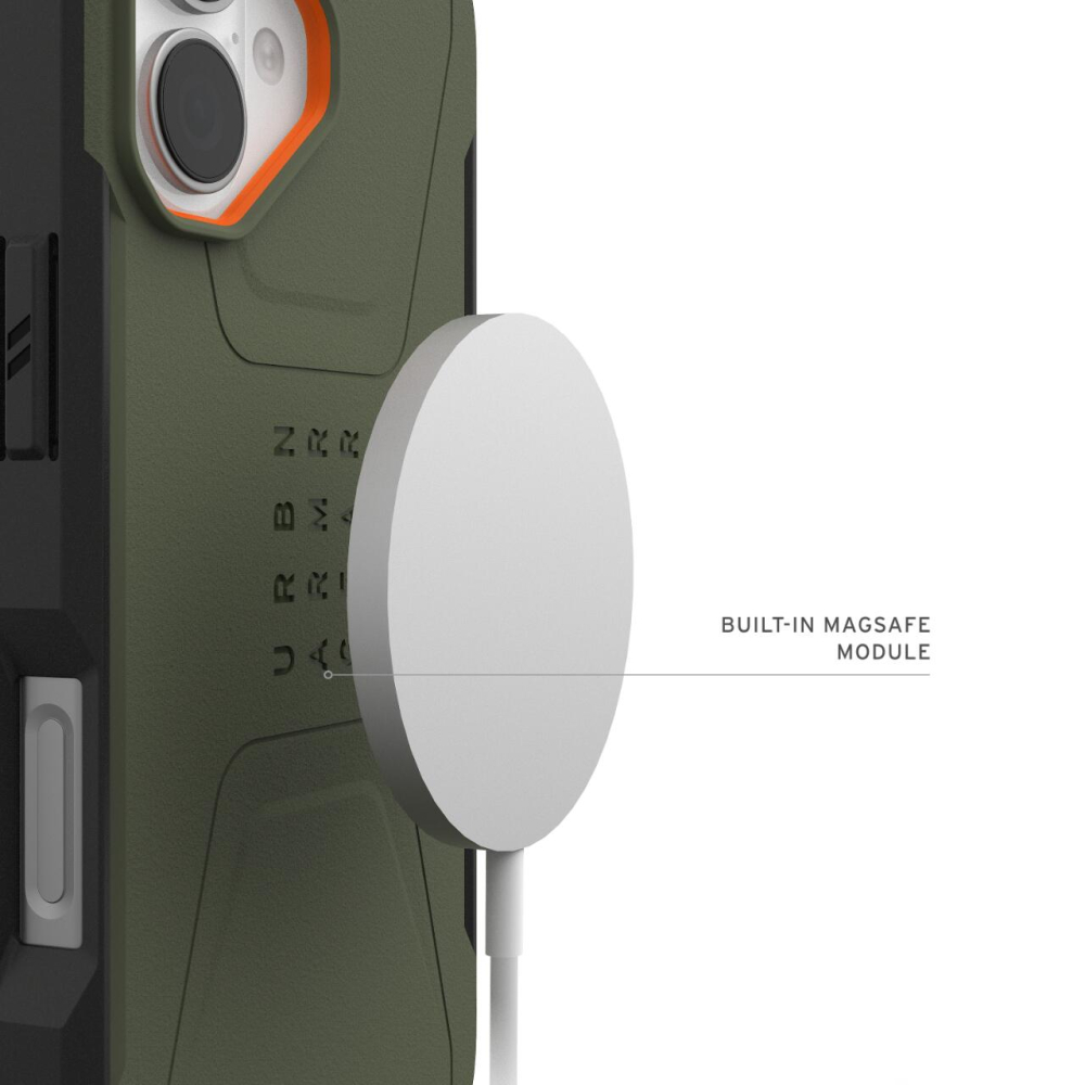 UAG Husa Civilian Magsafe iPhone 17 Olive/Orange [15]