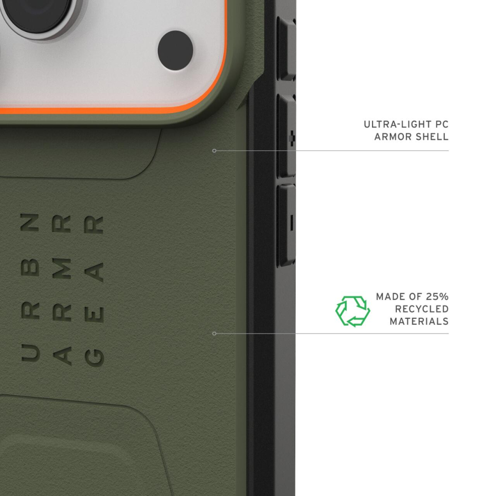 UAG Husa Civilian Magsafe iPhone 17 Pro Olive/Orange [12]