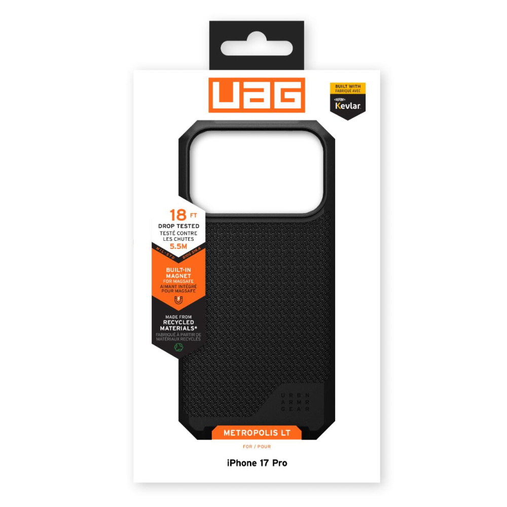 UAG Husa Metropolis LT Magsafe iPhone 17 Pro Kevlar Black [20]
