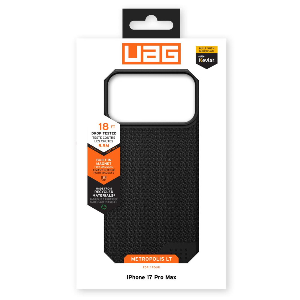 UAG Husa Metropolis LT Magsafe iPhone 17 Pro Max Kevlar Black [12]
