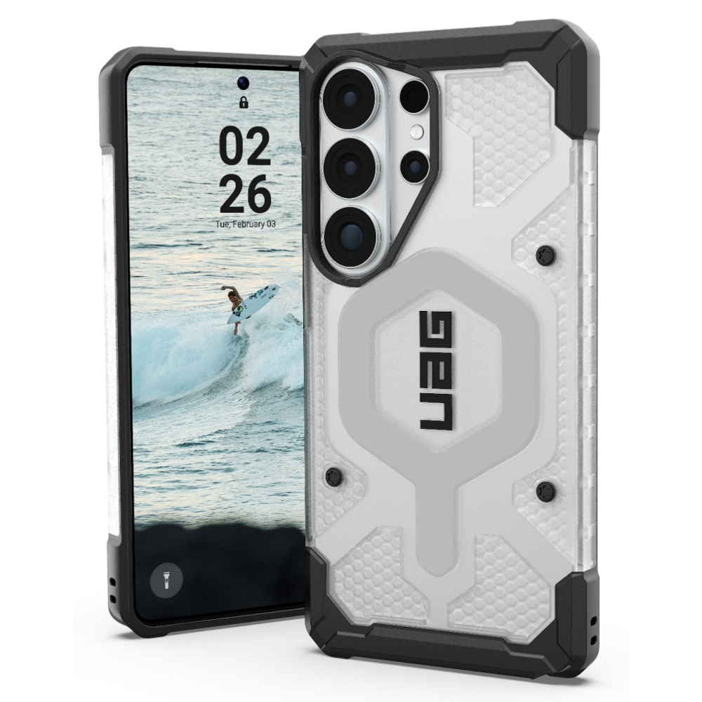 UAG Husa Pathfinder Clear Magnetic Samsung Galaxy S26 Ultra Ice Silver [21]