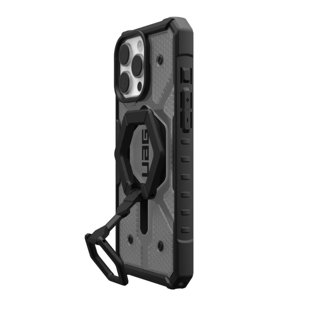UAG Husa Pathfinder Clear MagSafe iPhone 16 Pro Max Ash/Black Stand [4]