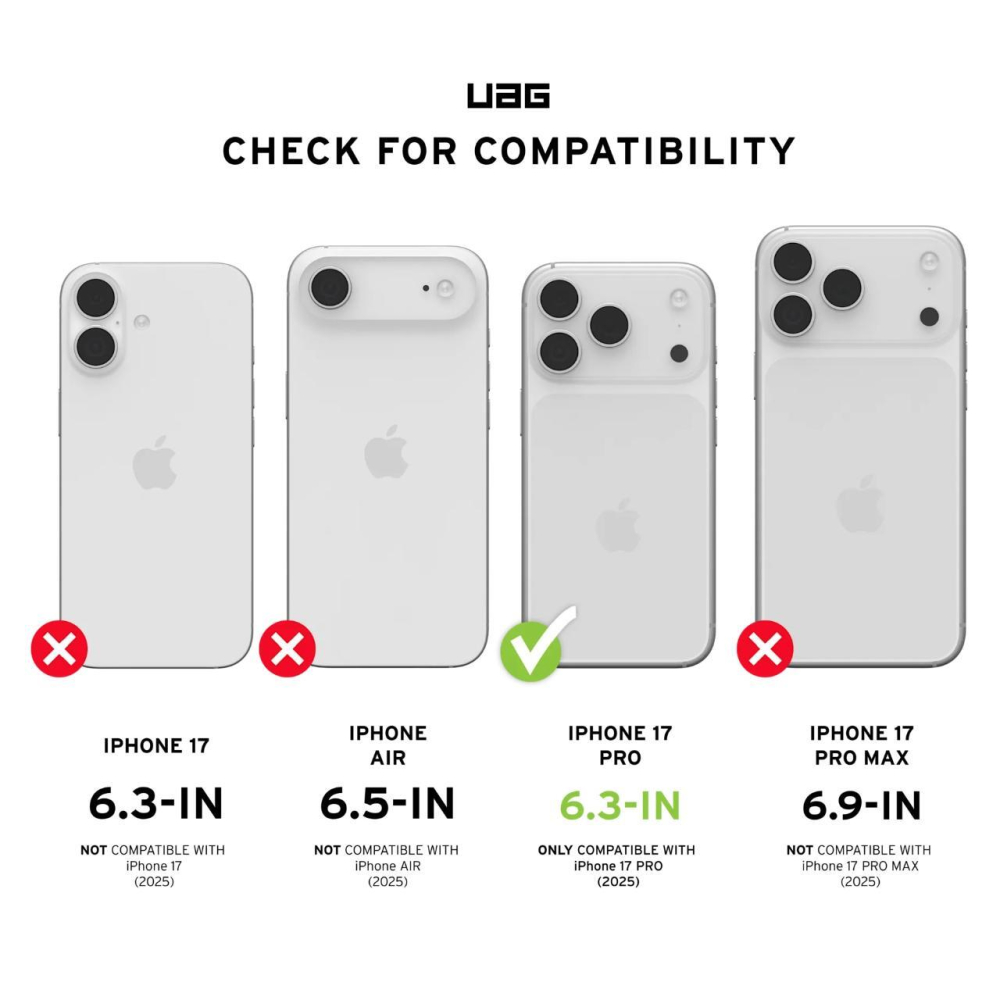 UAG Husa Pathfinder Clear MagSafe iPhone 17 Pro Active Neon Glow [6]