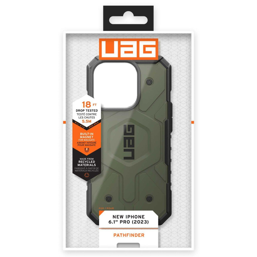 UAG Husa Pathfinder Magsafe iPhone 15 Pro Olive Drab [8]
