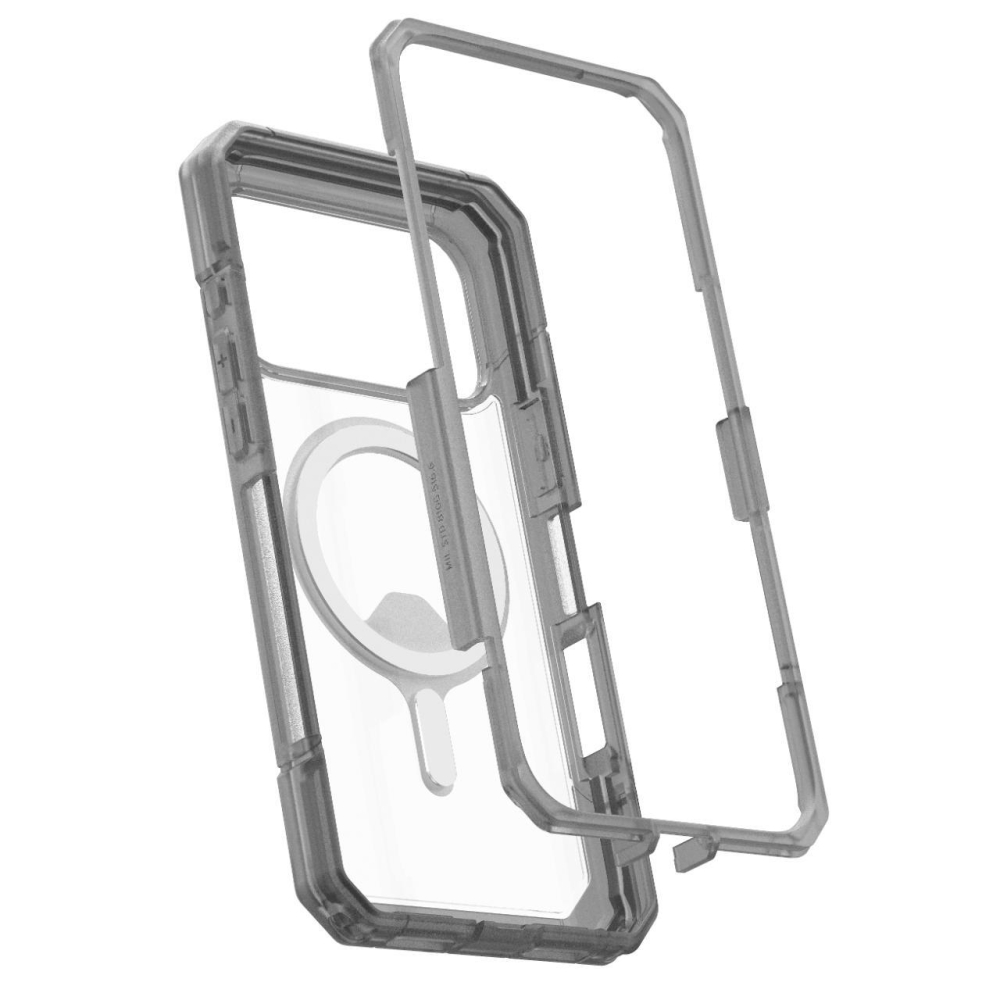 UAG Husa Trooper MagSafe iPhone 17 Pro Clear/Ash (2 parti: spate + protectie margini) [9]