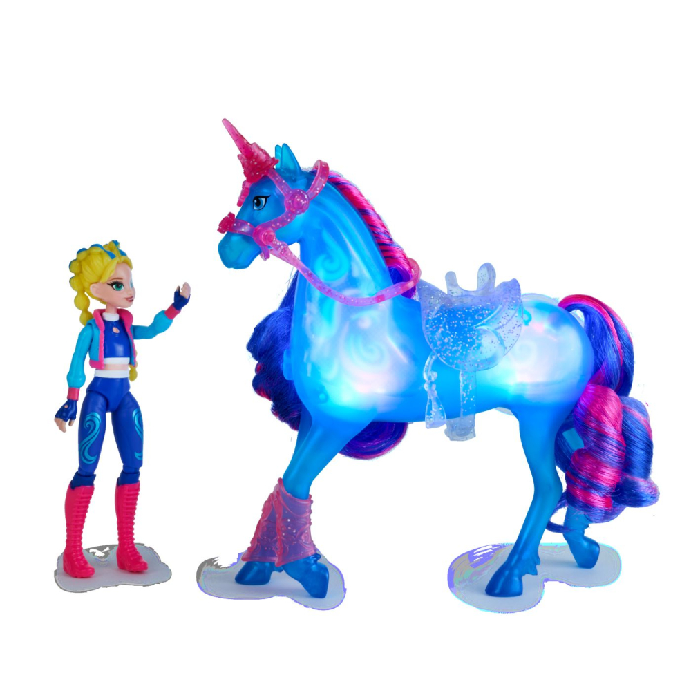 Unicorn academy set antreneaza si straluceste unicornul river si papusa isabel copii 4 ani - 10 ani [10]