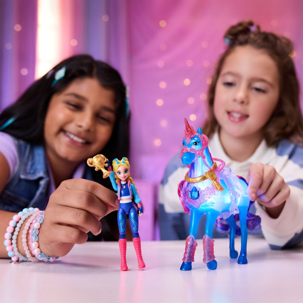 Unicorn academy set antreneaza si straluceste unicornul river si papusa isabel copii 4 ani - 10 ani [5]