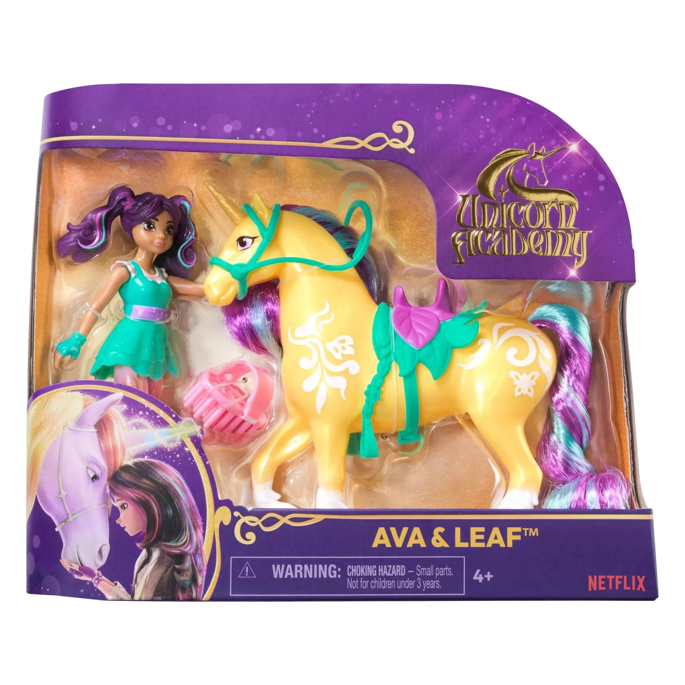 Unicorn academy set unicorn leaf si papusa ava, varsta de la 4 ani la 8 ani [1]