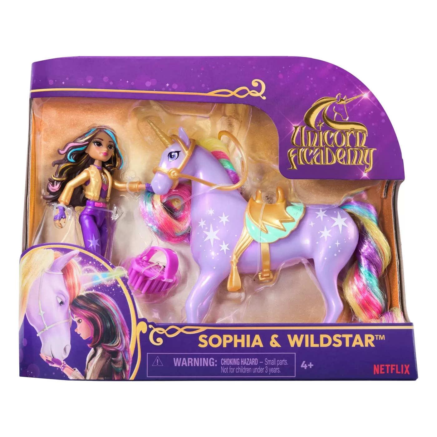 Unicorn academy set unicorn wildstar si papusa sophia, varsta de la 4 ani la 8 ani [1]