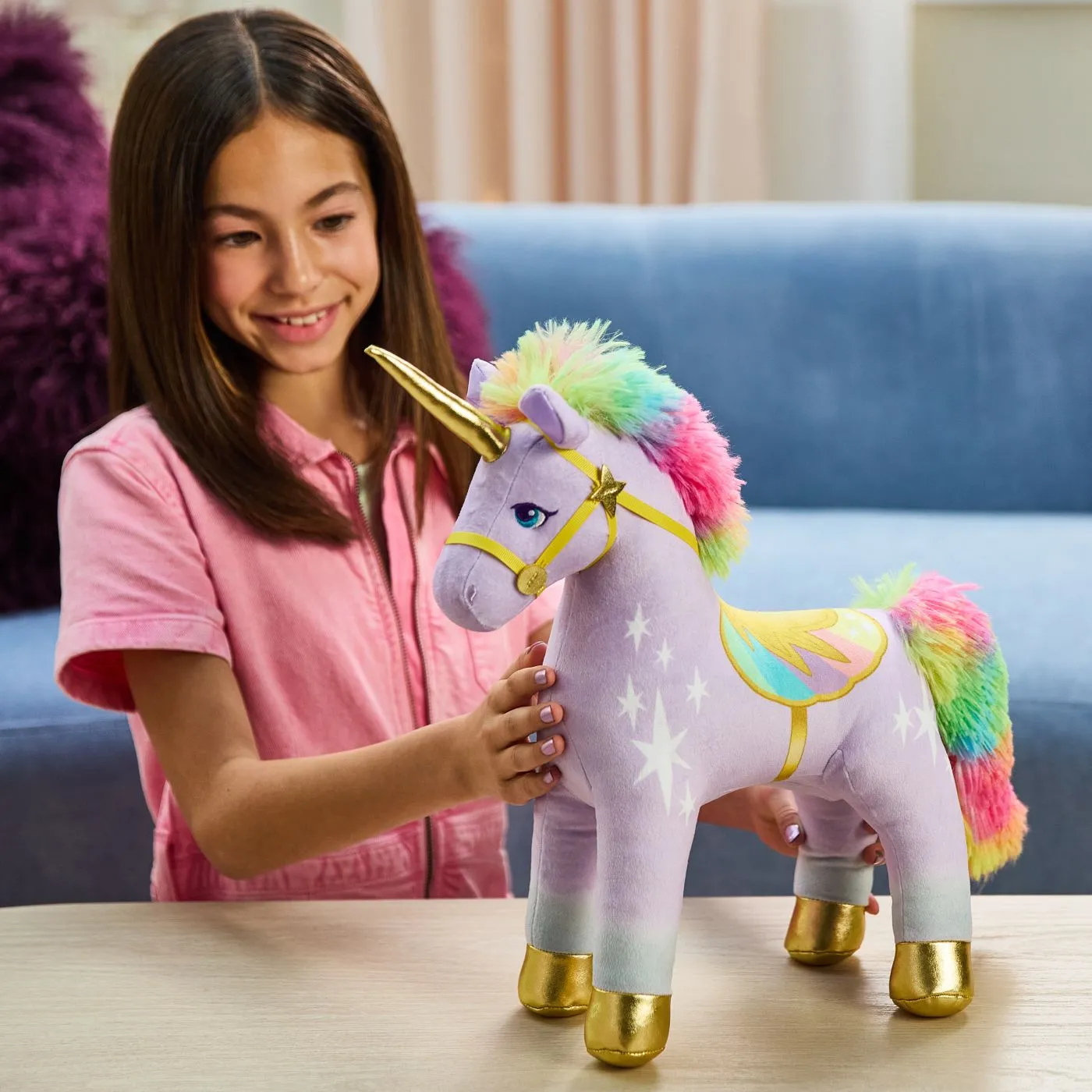 Unicorn academy unicornul wildstar de plus luminos 38cm, copii varsta 1 an pana la 5 ani [5]