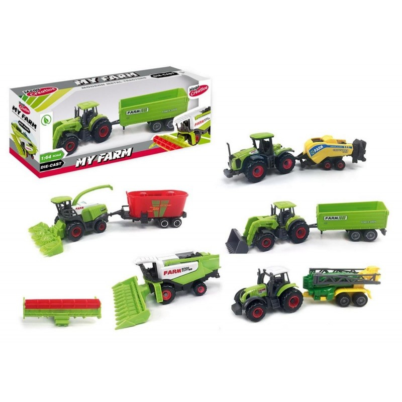Utilaj agricol cu accesorii MegaCreative My Farm 405332, 1:64, diverse modele, plastic, multicolor, 3+ ani [1]