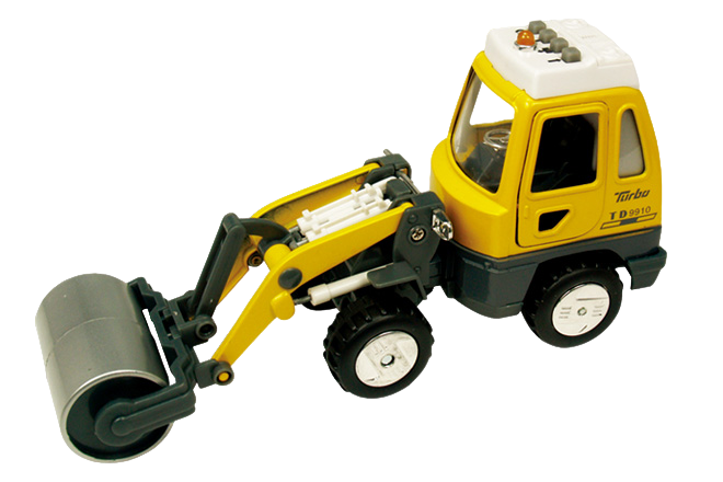 Utilaj de constructii de jucarie cu sunete si lumini, 16-18 cm, cilindru compactor [1]