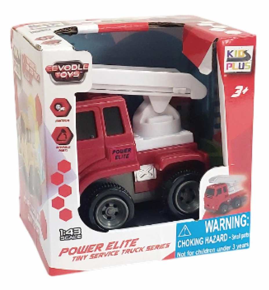 Vehicule cu frictiune, scara 1/43, 10cm, macara rosie [2]