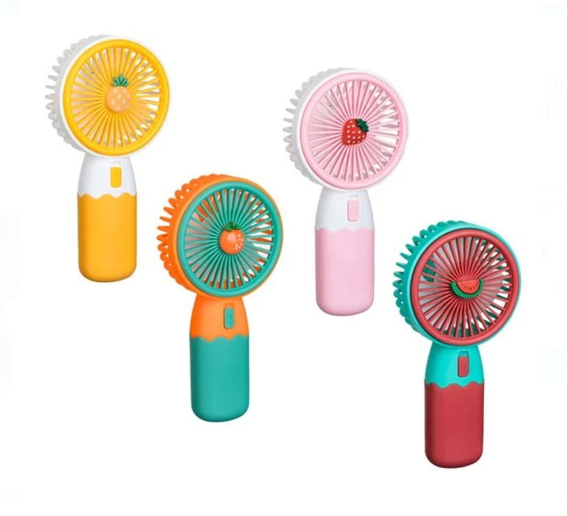 Ventilator portabil, de mana, pentru copii, model diverse fructe [2]