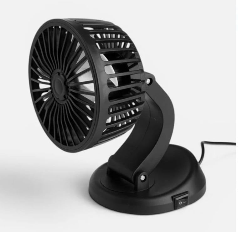 Ventilator portabil, mic, pentru masina, negru, cu USB [4]