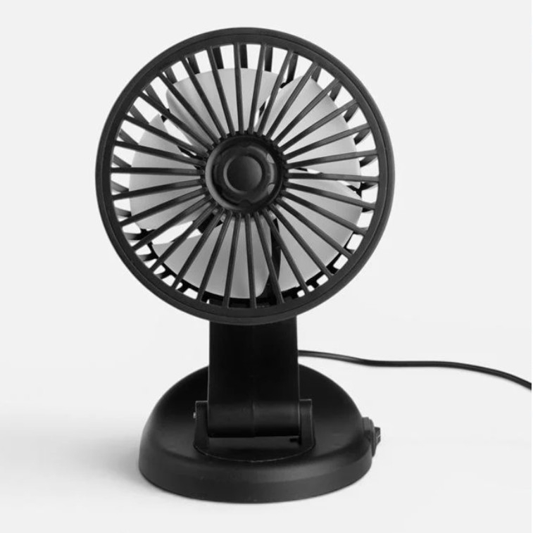 Ventilator portabil, mic, pentru masina, negru, cu USB [3]