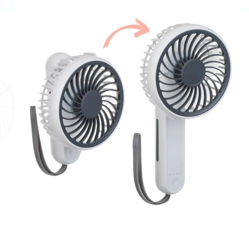 Ventilator Portabil Pliabil Alb cu USB 4W Ø21cm [3]