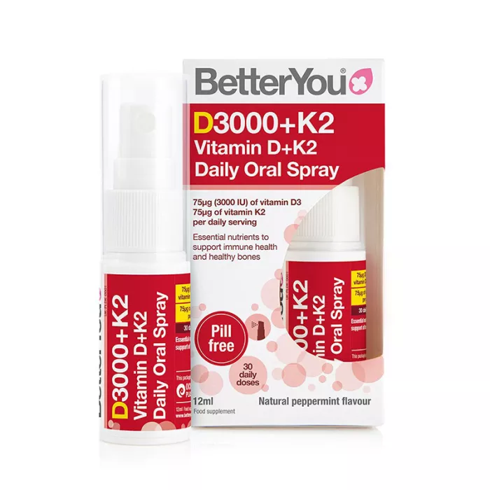 Vitamina D3 3000 UI + K2 Oral Spray, 12ml, BetterYou [1]
