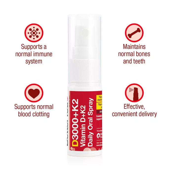Vitamina D3 3000 UI + K2 Oral Spray, 12ml, BetterYou [2]