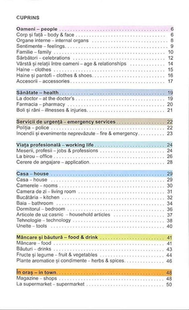 Vocabularul de baza in imagini - Limba engleza [4]