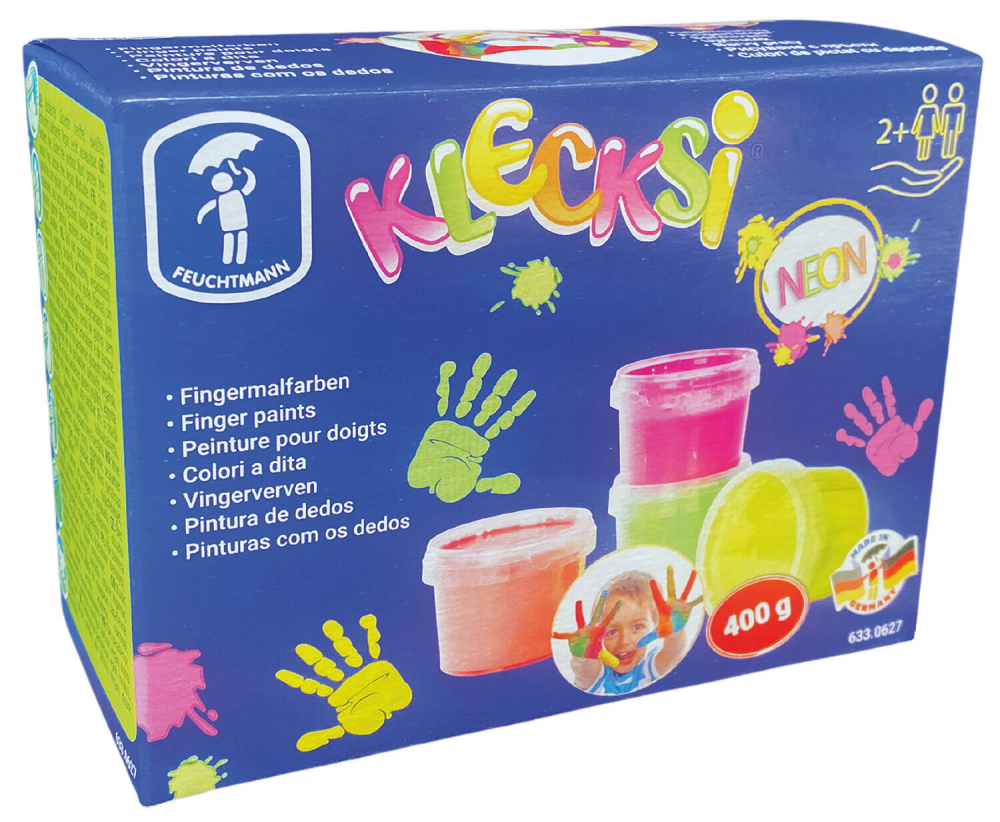 Vopsea pentru pictura cu degetele - 4 culori neon [5]