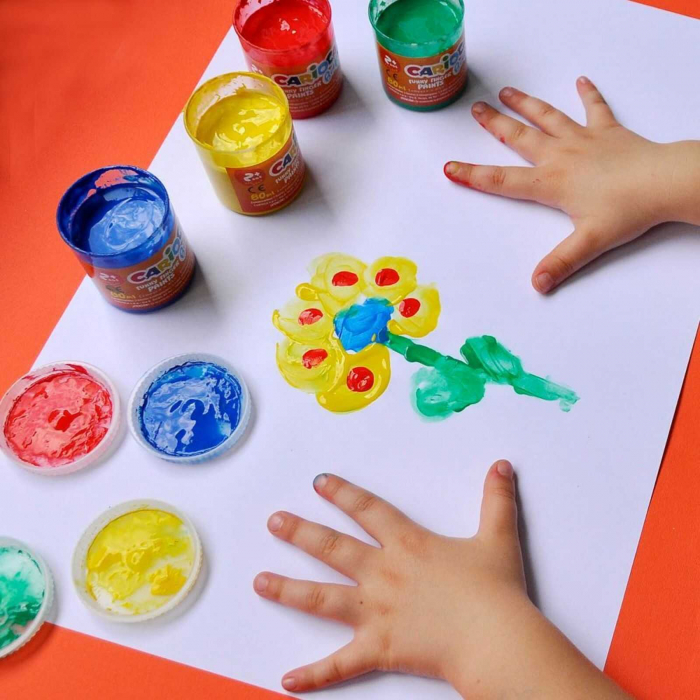 Vopsea de pictat cu degetele pentru copii Carioca Baby Finger Paint. [4]