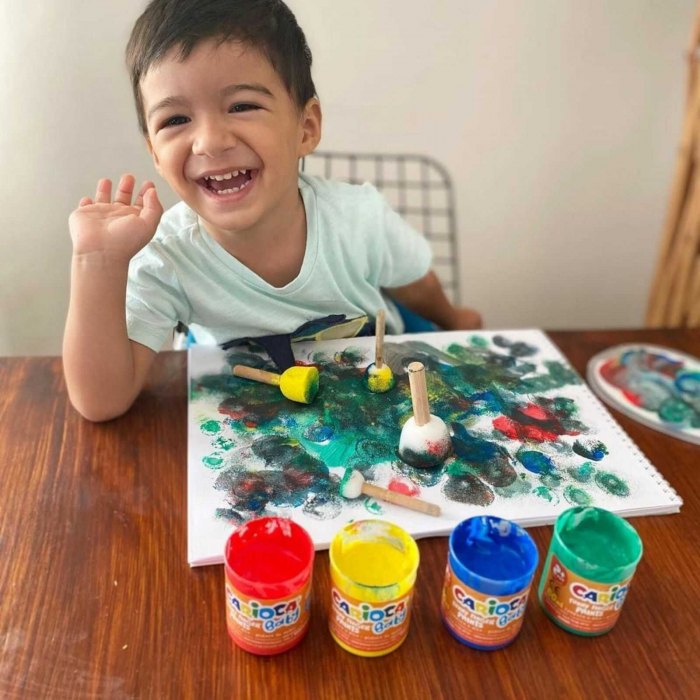 Vopsea de pictat cu degetele pentru copii Carioca Baby Finger Paint. [7]