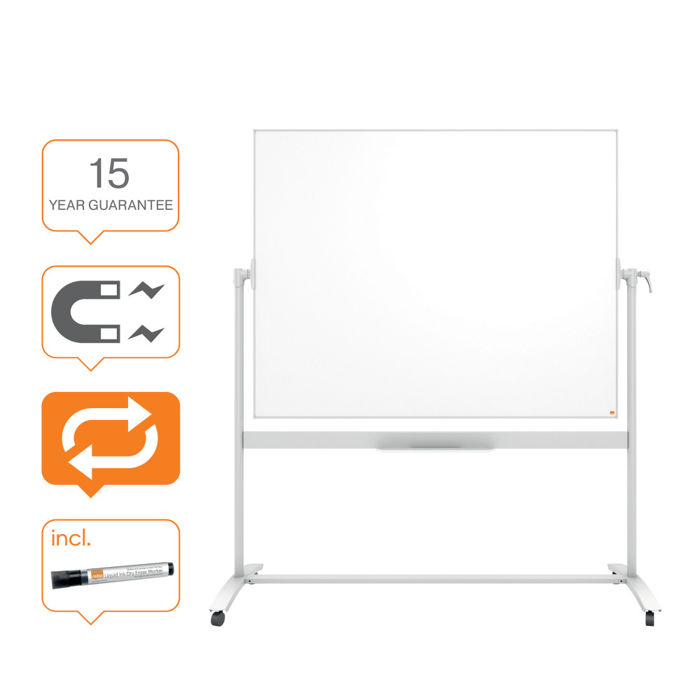 Whiteboard magnetic mobil 120*150 cm nano clean nobo [3]