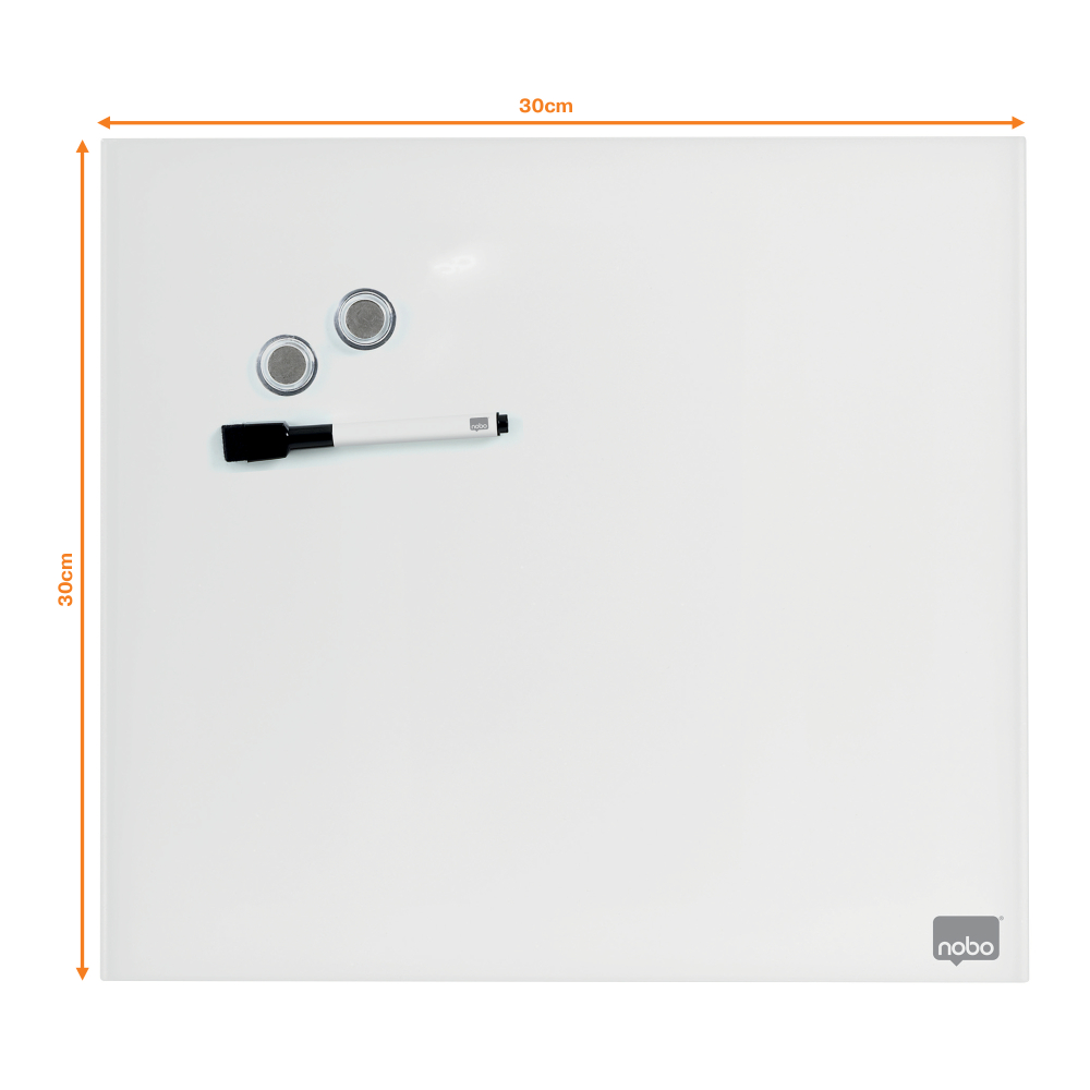 Whiteboard magnetic sticla 30*30 cm+accesorii diamond nobo [3]