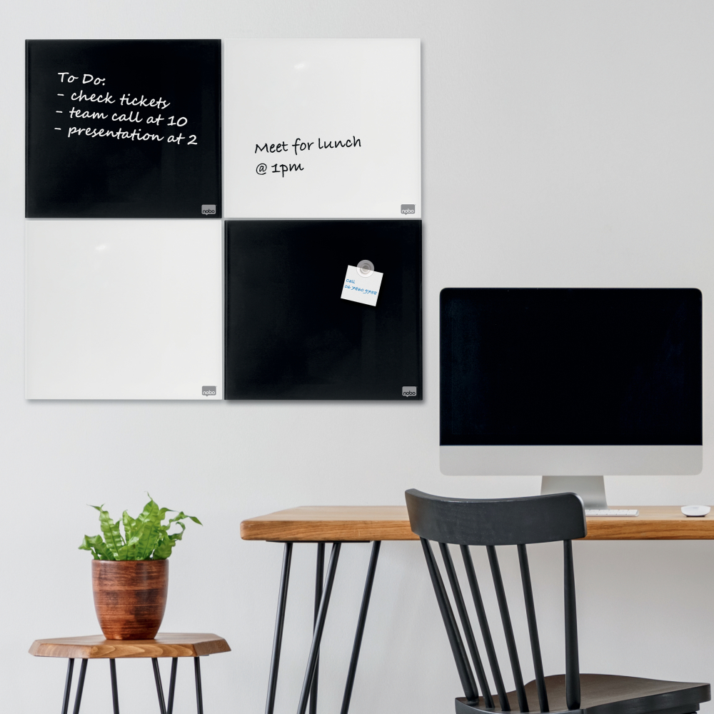 Whiteboard magnetic sticla 45*45 cm+accesorii diamond nobo [2]