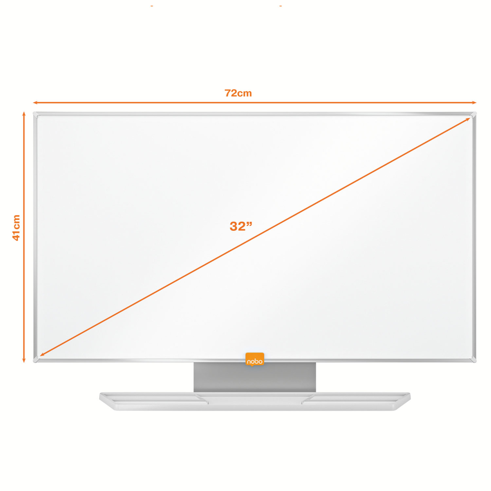 Whiteboard magnetic widescreen 32"(721*411mm) nano clean nobo [3]