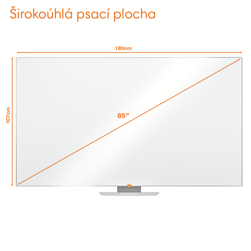 Whiteboard magnetic widescreen 85"(1894*1071mm) nano clean nobo [2]