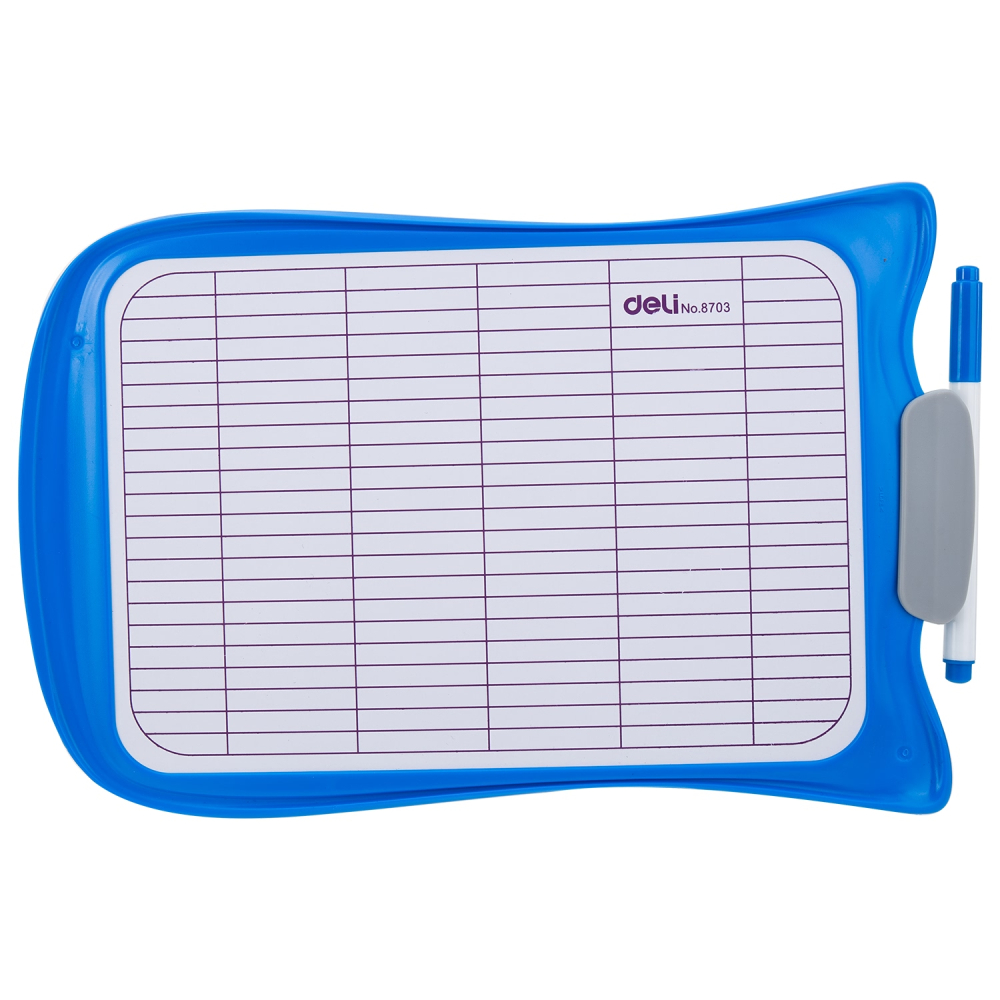 Whiteboard scolar cu rama plastic 30*21cm deli [4]