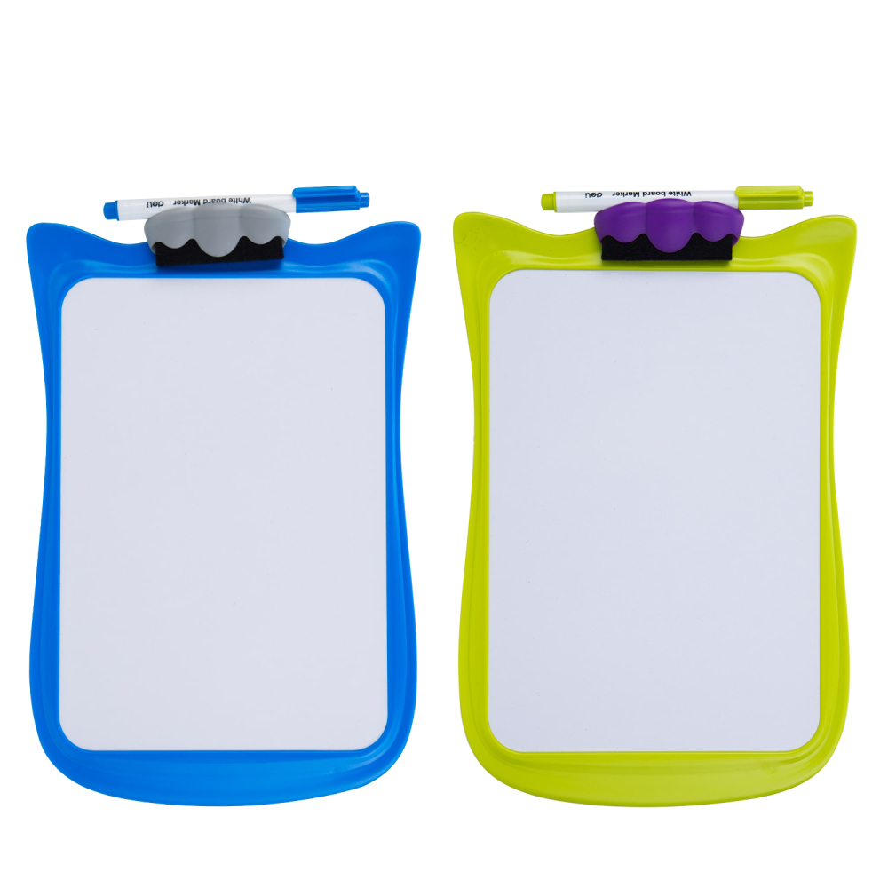 Whiteboard scolar cu rama plastic 30*21cm deli [3]