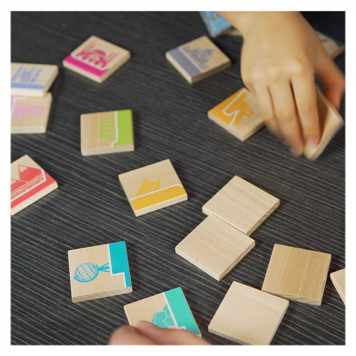 World Dominoes, joc de domino si memorie, Milaniwood, 4-9 ani [4]