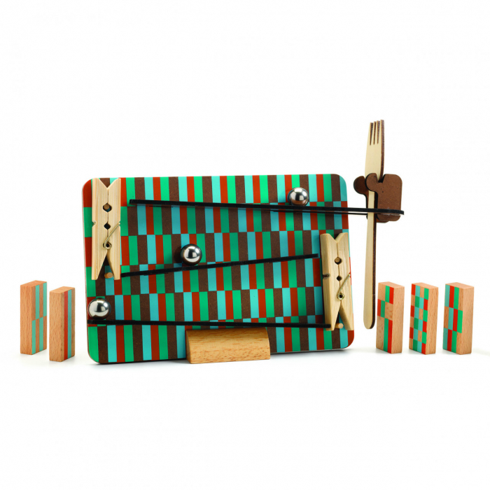 Zig & Go - Fork, Furculita, Set 14 piese de construit, din lemn, Djeco [3]