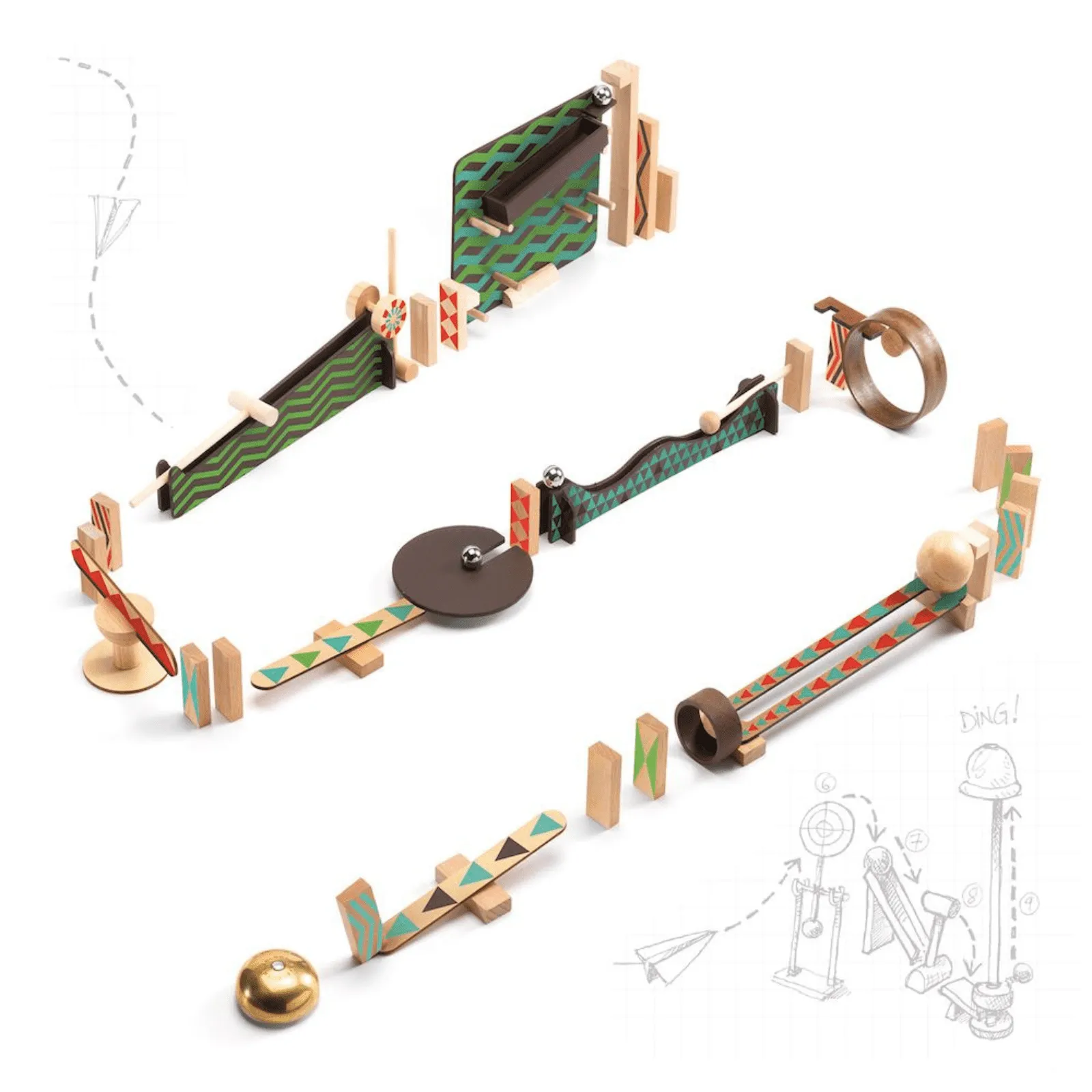 Zig & Go, Set de constructie trasee, 48 piese, Joc de gandire si reactie, Djeco, varsta 3 - 6, 6 - 9, 9+ ani, Baiat, Fata [3]