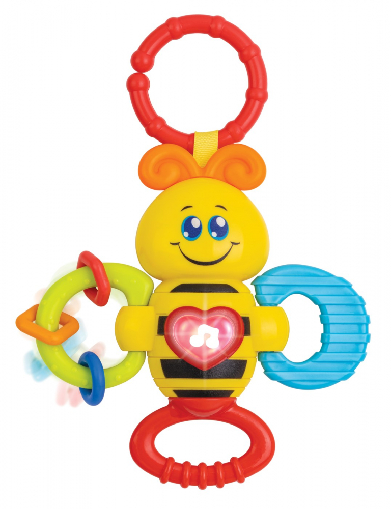 Zornaitoare albinuta cu sunete si lumini pentru bebelusi, winfun, varsta de la 3 luni la 2 ani [2]