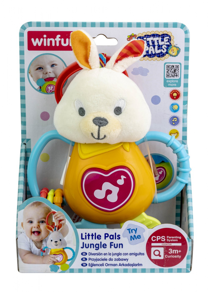 Zornaitoare iepuras cu sunete si lumini pentru bebelusi, winfun, varsta de la 3 luni la 2 ani [1]